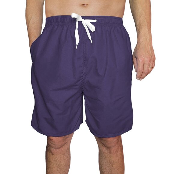 Men's Fast Dry Swim Trunks w/ Pockets Solid Bathing Beachwear Flex Board Shorts - Picture 11 of 15